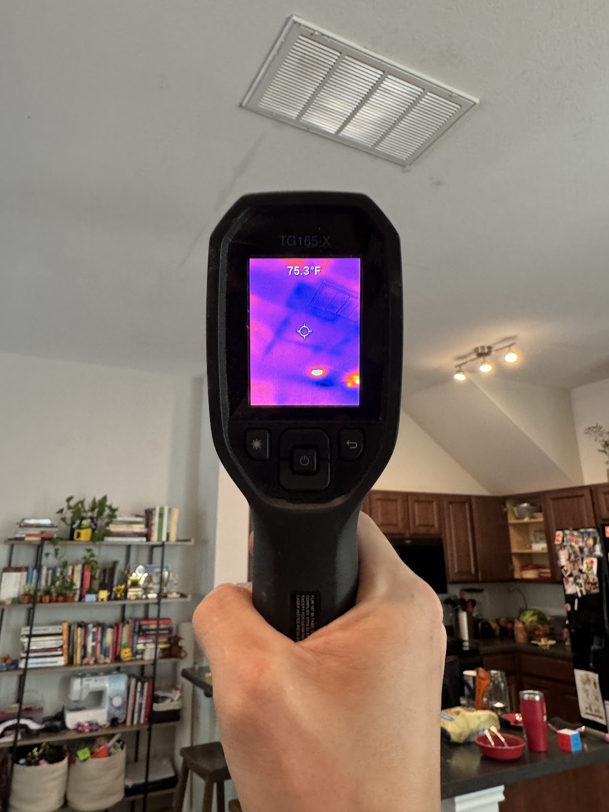 Thermal camera used to inspect moisture patterns